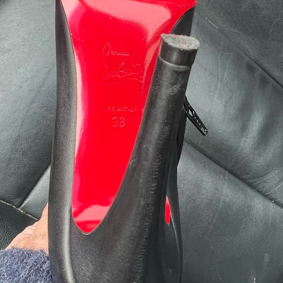 Christian Louboutin Black Leather Belle Ankle Boots Size  Christian Louboutin Belle Ankle Boots